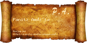 Panitz Amáta névjegykártya